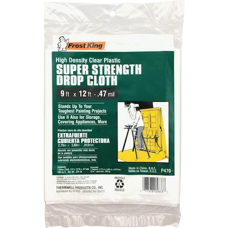 Frost King High Density Plastic 9 Ft. x 12 Ft. .47 mil Drop Cloth P470